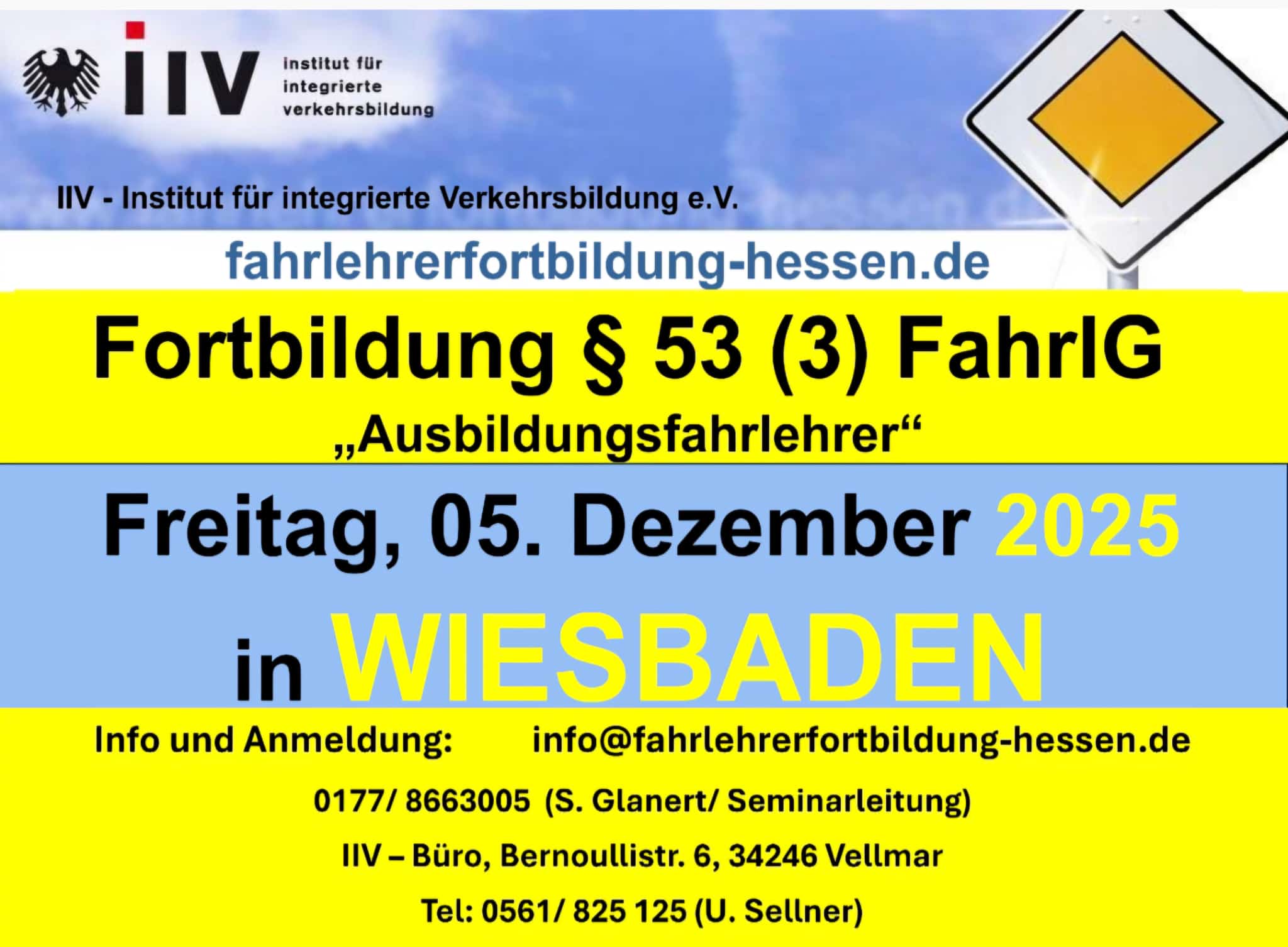 Termin zur Fahrlehrerfortbildung in Wiesbaden Dezember 2025