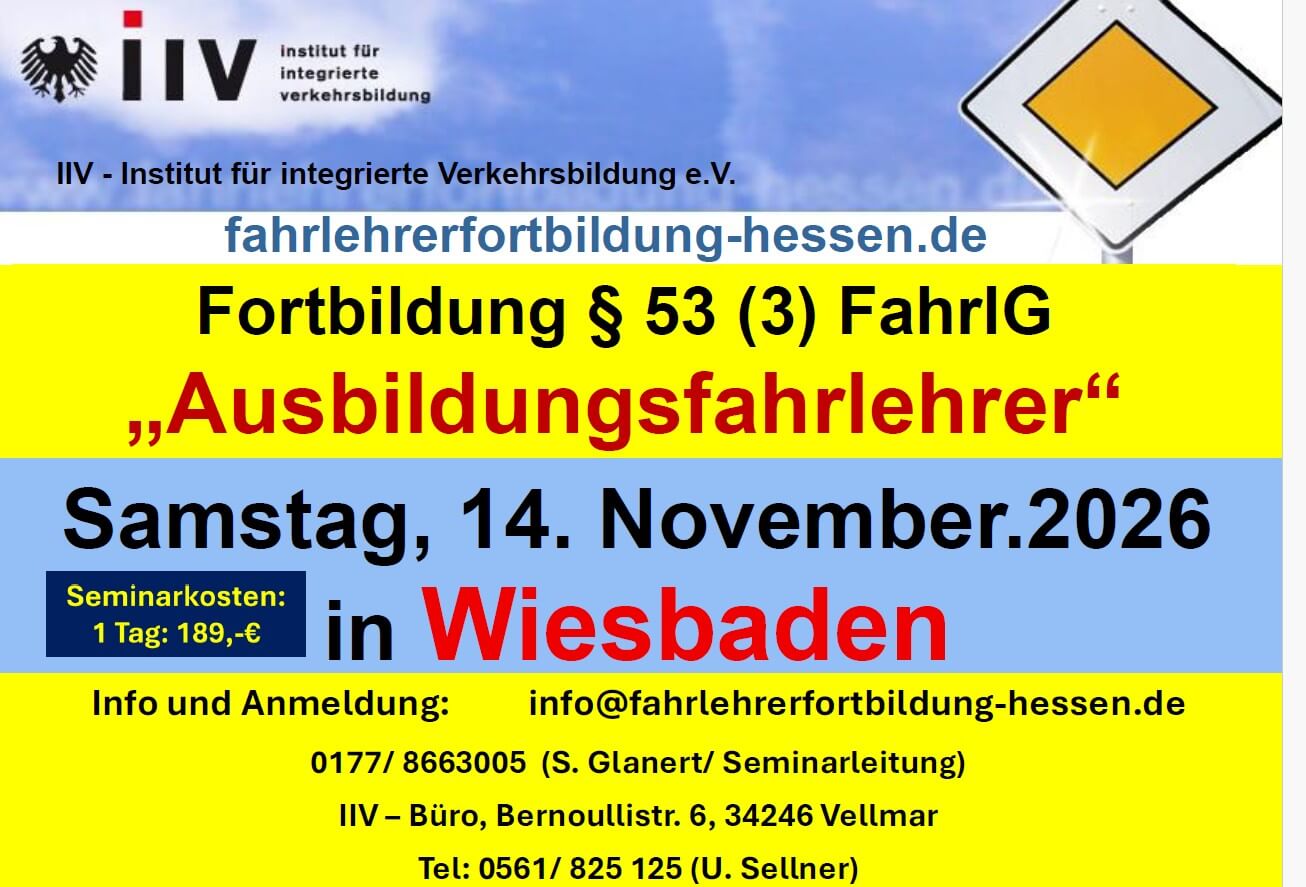 Flyer fahrlehrerfortbildung-wiesbaden-november-2026-verkehrsbildung-iiv